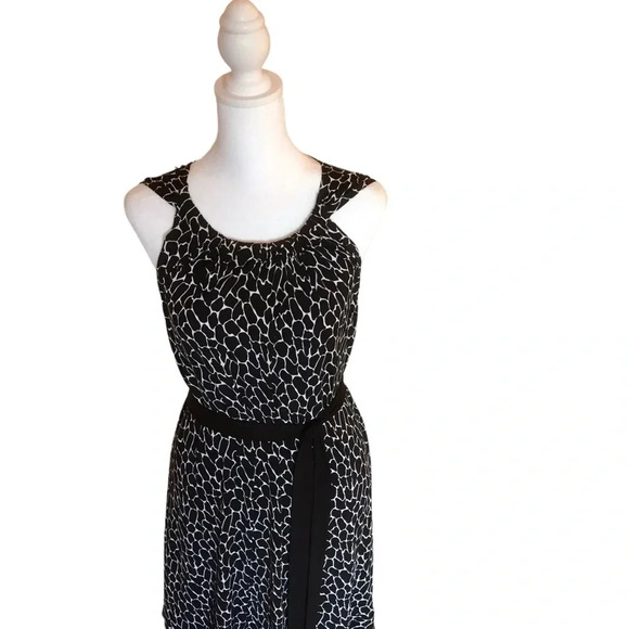 Black & White Polka Dot Midi Sleeveless Dress Barn Dress size 16 - Picture 5 of 10
